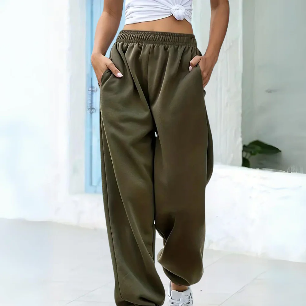High-Waist Wide Leg Joggers for Women