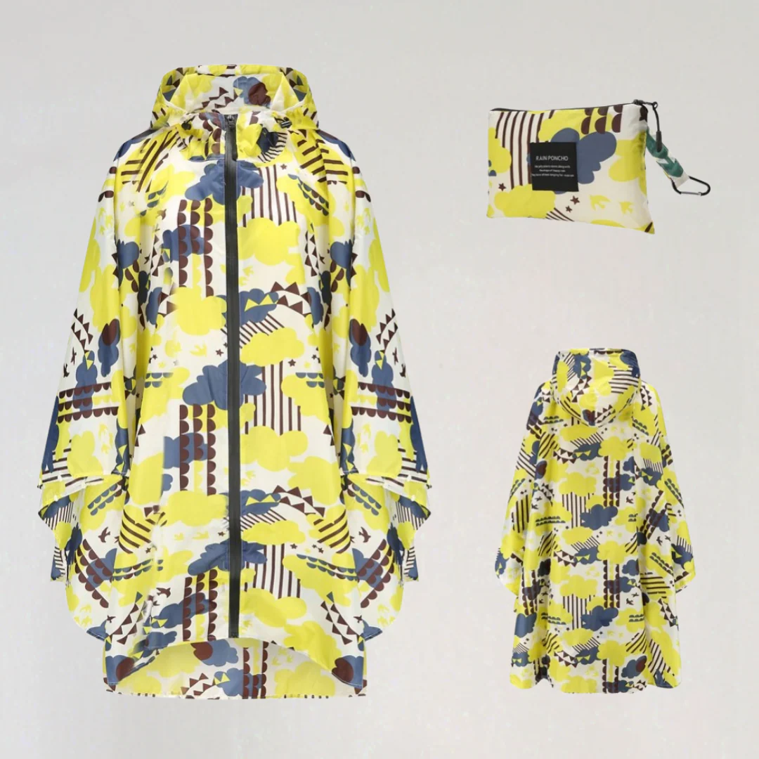 Packable Travel Raincoat with Hood for Women