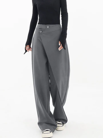 Asymmetric Baggy Trousers for Women