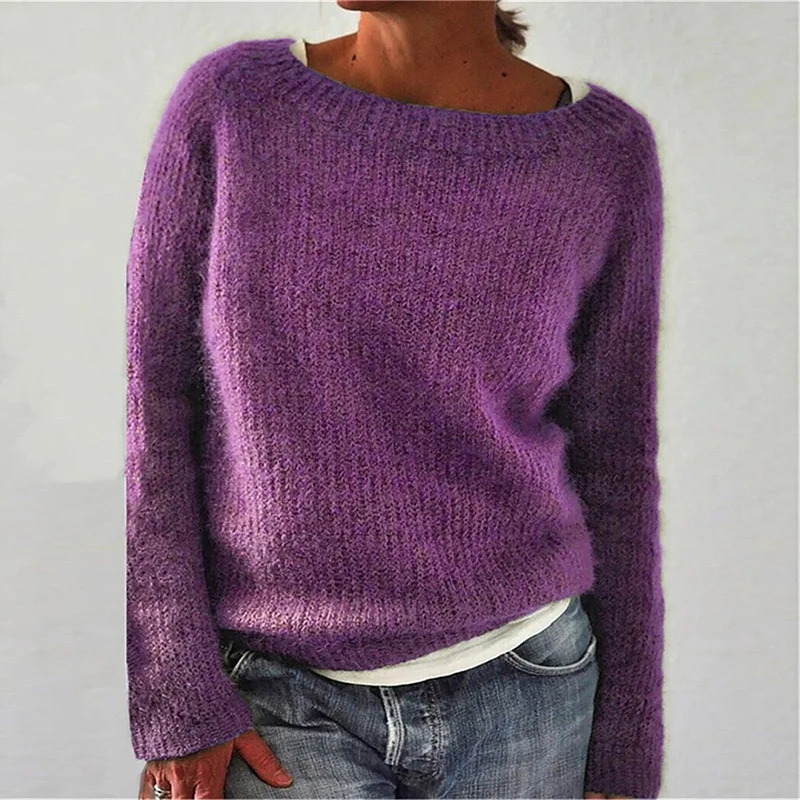 Women’s Loose Fit Knit Jumper with Long Sleeves
