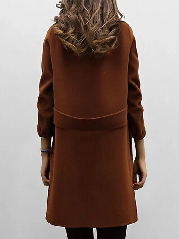 Long Coat with Button Closure