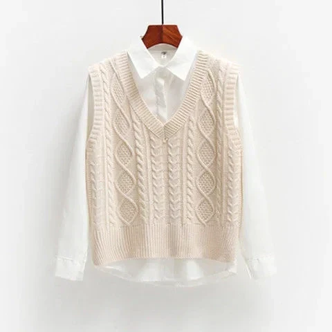 Pastel Knit Vest for Women
