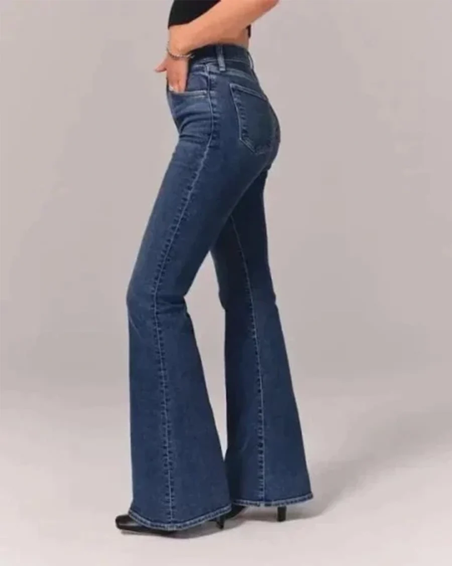 High-Waisted Bell Bottom Flared Jeans for Women