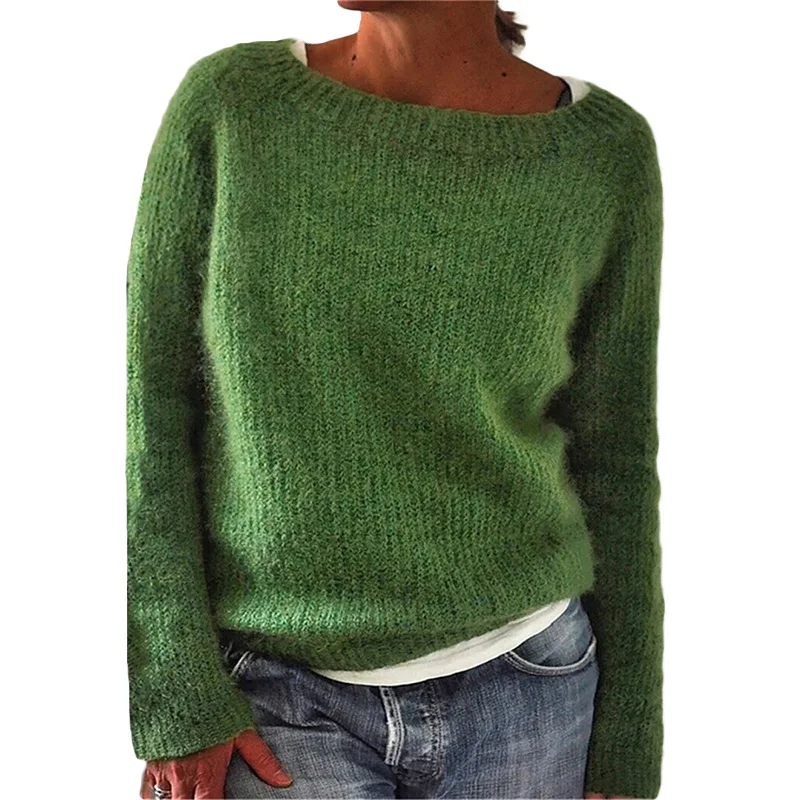 Women’s Loose Fit Knit Jumper with Long Sleeves