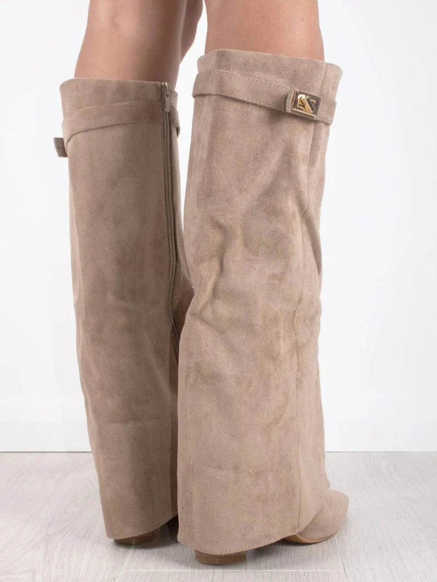 Women's Fold-Over Knee-High Boots