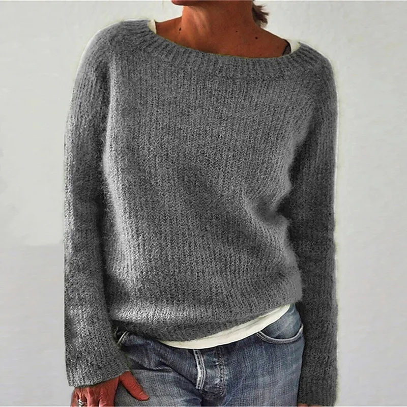 Women’s Loose Fit Knit Jumper with Long Sleeves