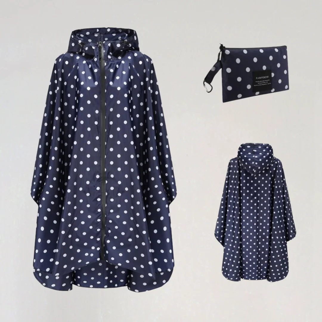 Packable Travel Raincoat with Hood for Women
