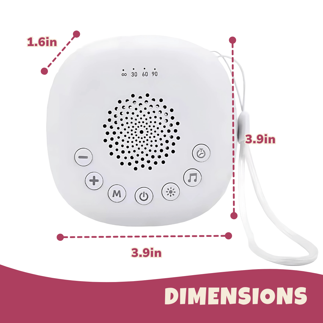 Portable White Noise Machine – 20 Sound Modes, USB - C Rechargeable - Babies Mall