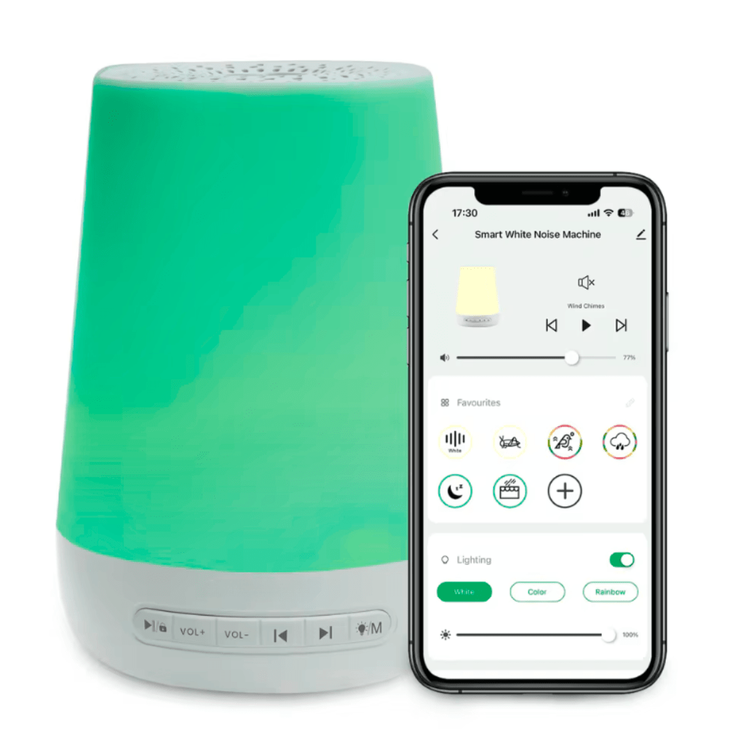 White Noise Machine 34 Sounds, App Control, Night Light, Wake - Up Timer - Babies Mall