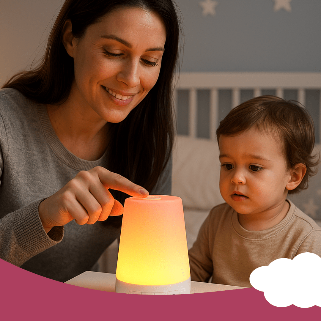 White Noise Machine 34 Sounds, App Control, Night Light, Wake - Up Timer - Babies Mall