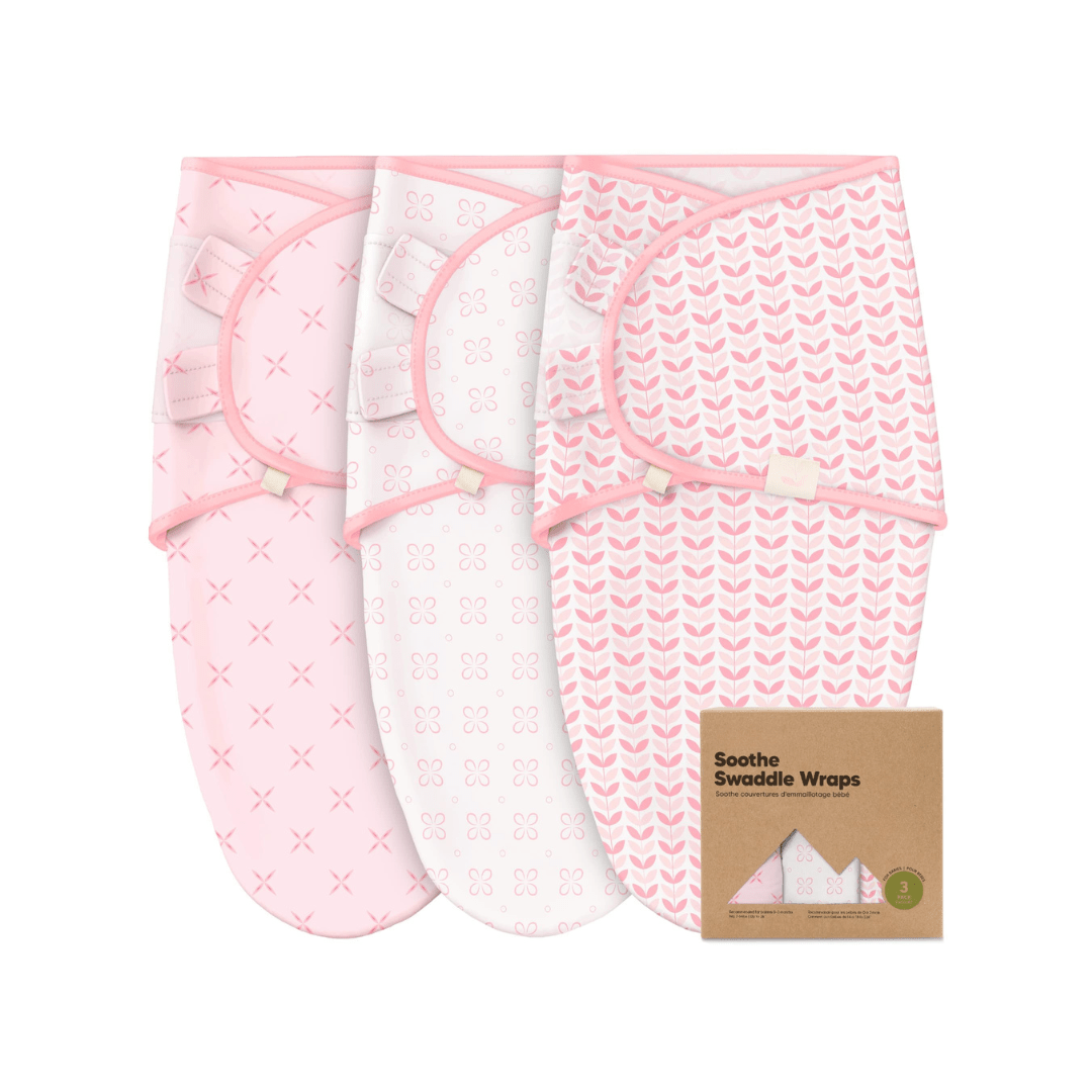 3 Pack Organic Cotton Baby Swaddle Sack with Hook-and-Loop Closure
