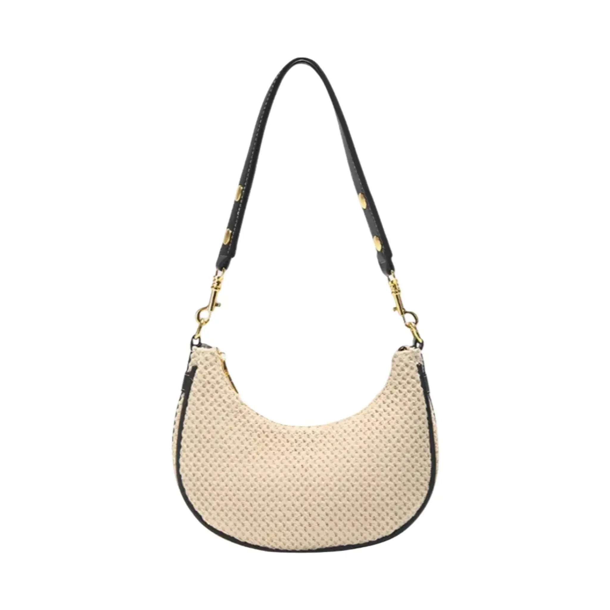 Braided Shoulder Bag | Half-Moon Shape