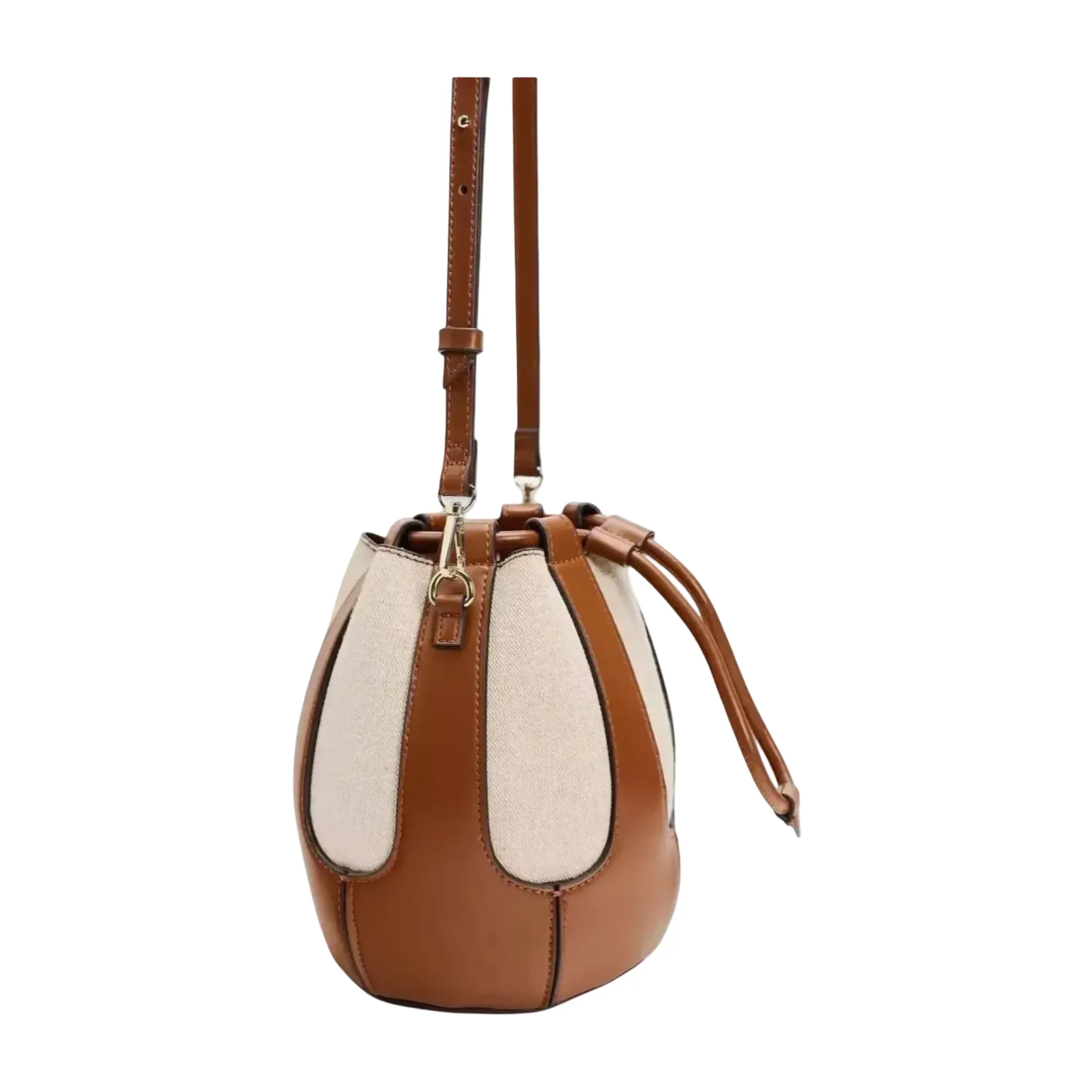 Canvas Bucket Bag | Drawstring Strap