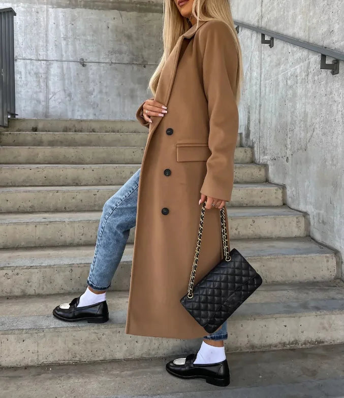 Classic Double-Front Trenchcoat for Women