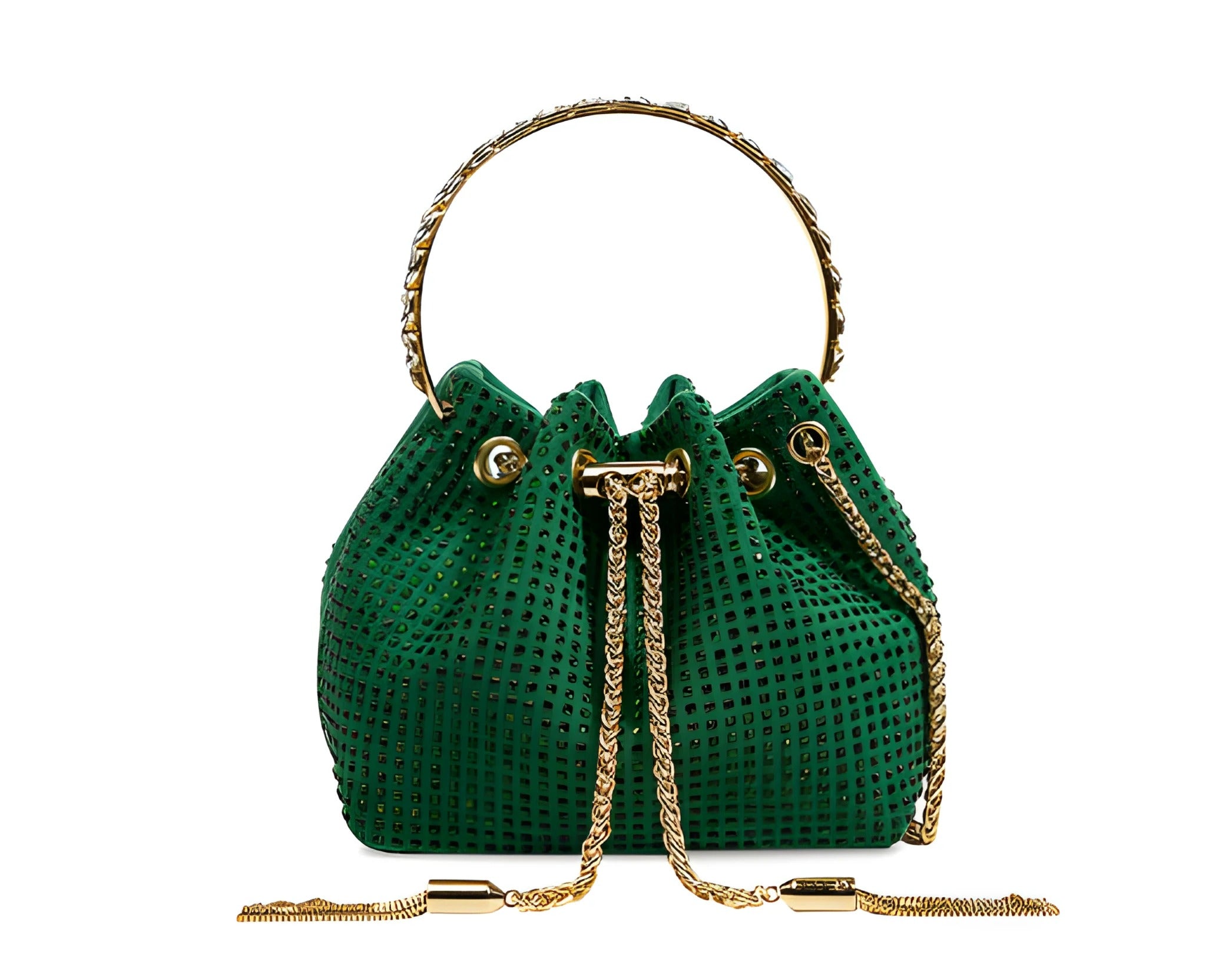 Crystal Evening Handbag | Gold Chain Strap