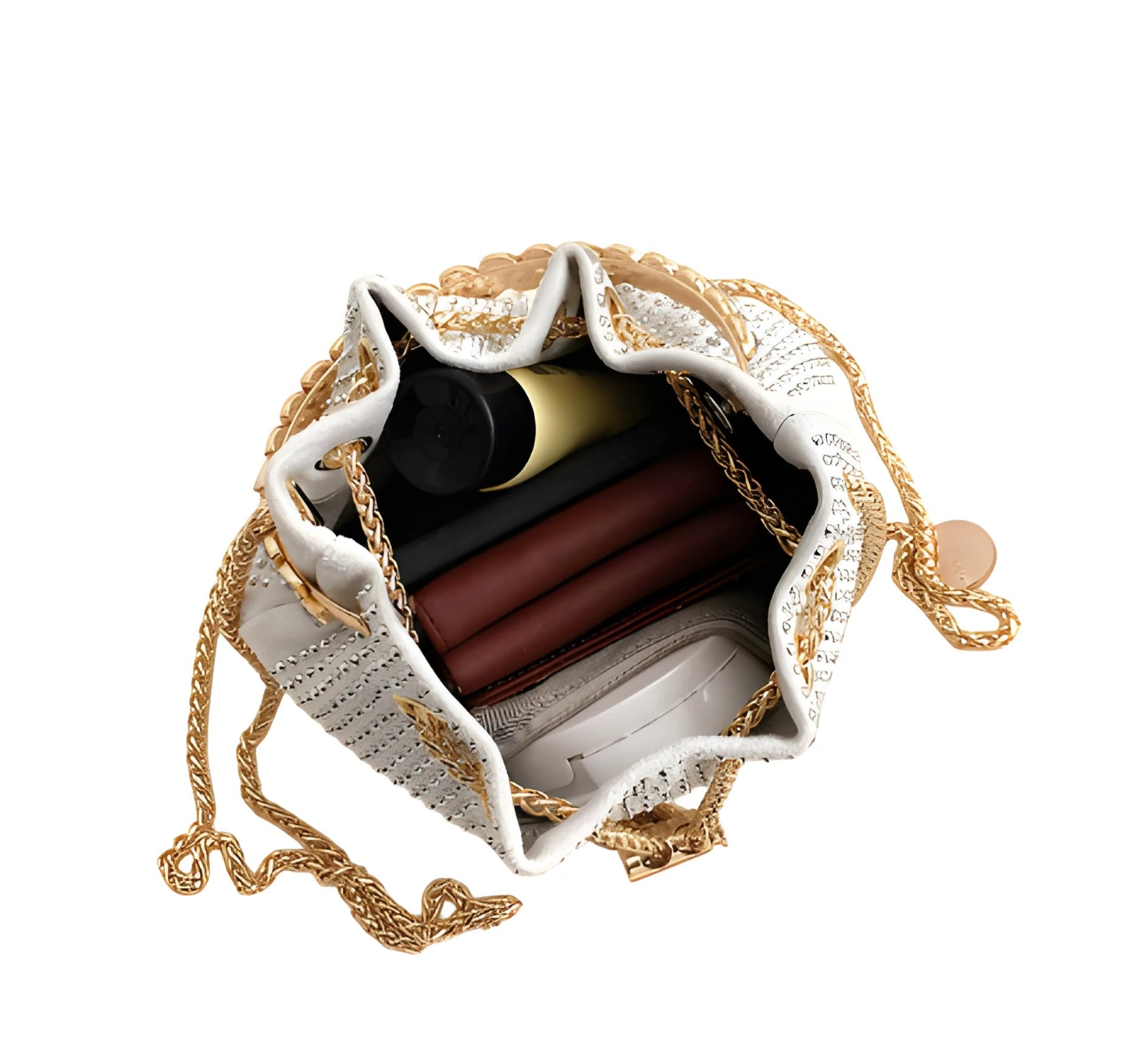 Crystal Evening Handbag | Gold Chain Strap