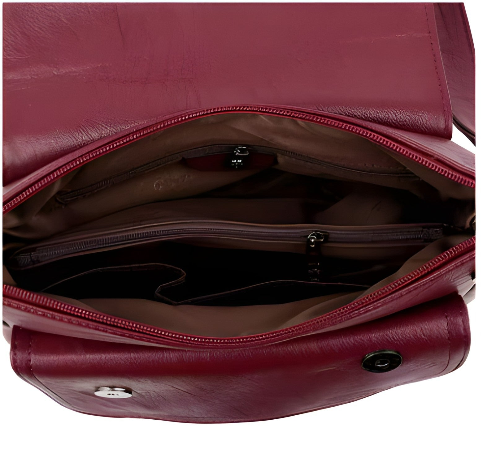 Double Flap Leather Crossbody Bag | Vegan Leather with Adjustable Strap