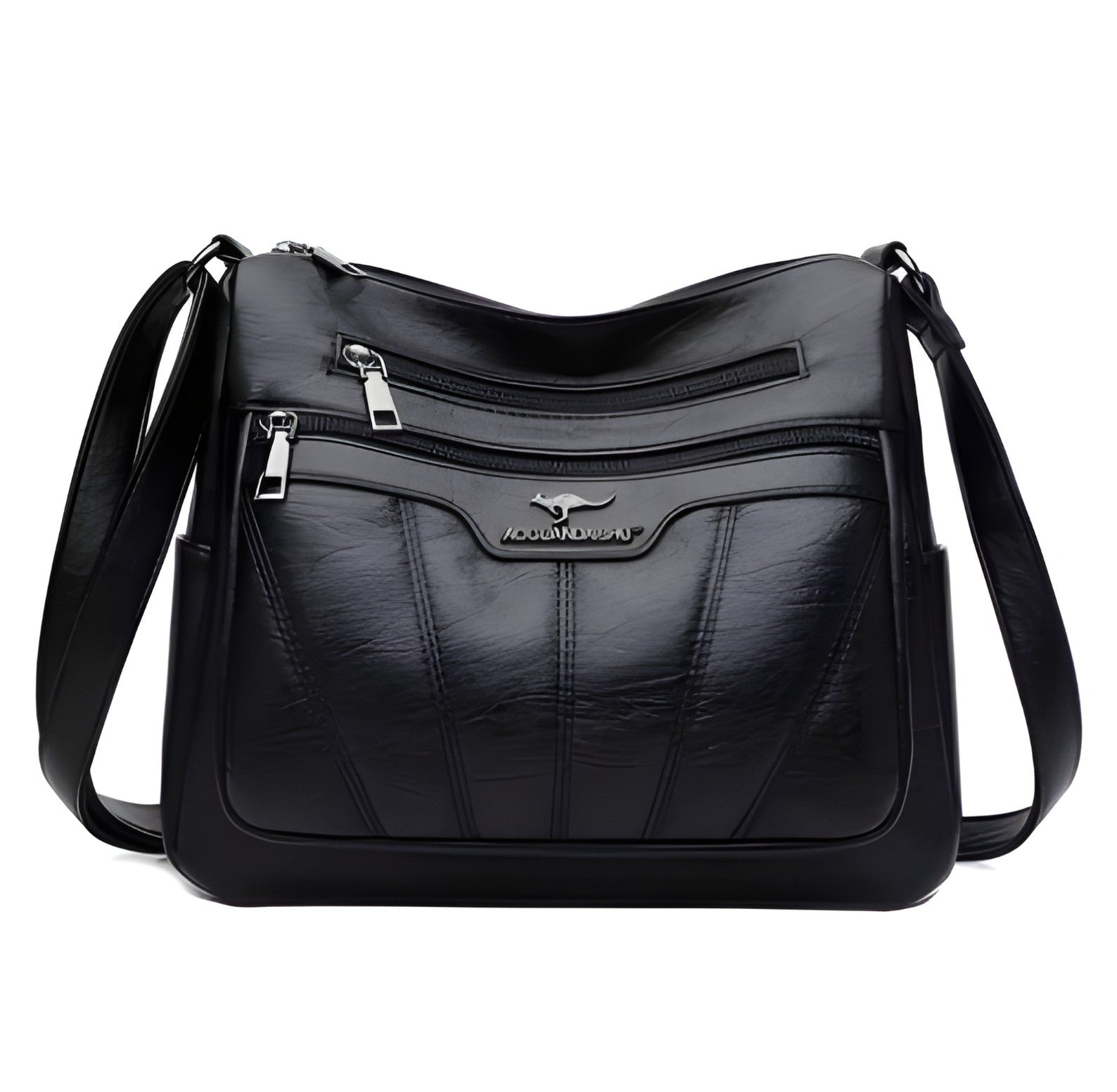 Large Crossbody Bag | Multi Zip Closure