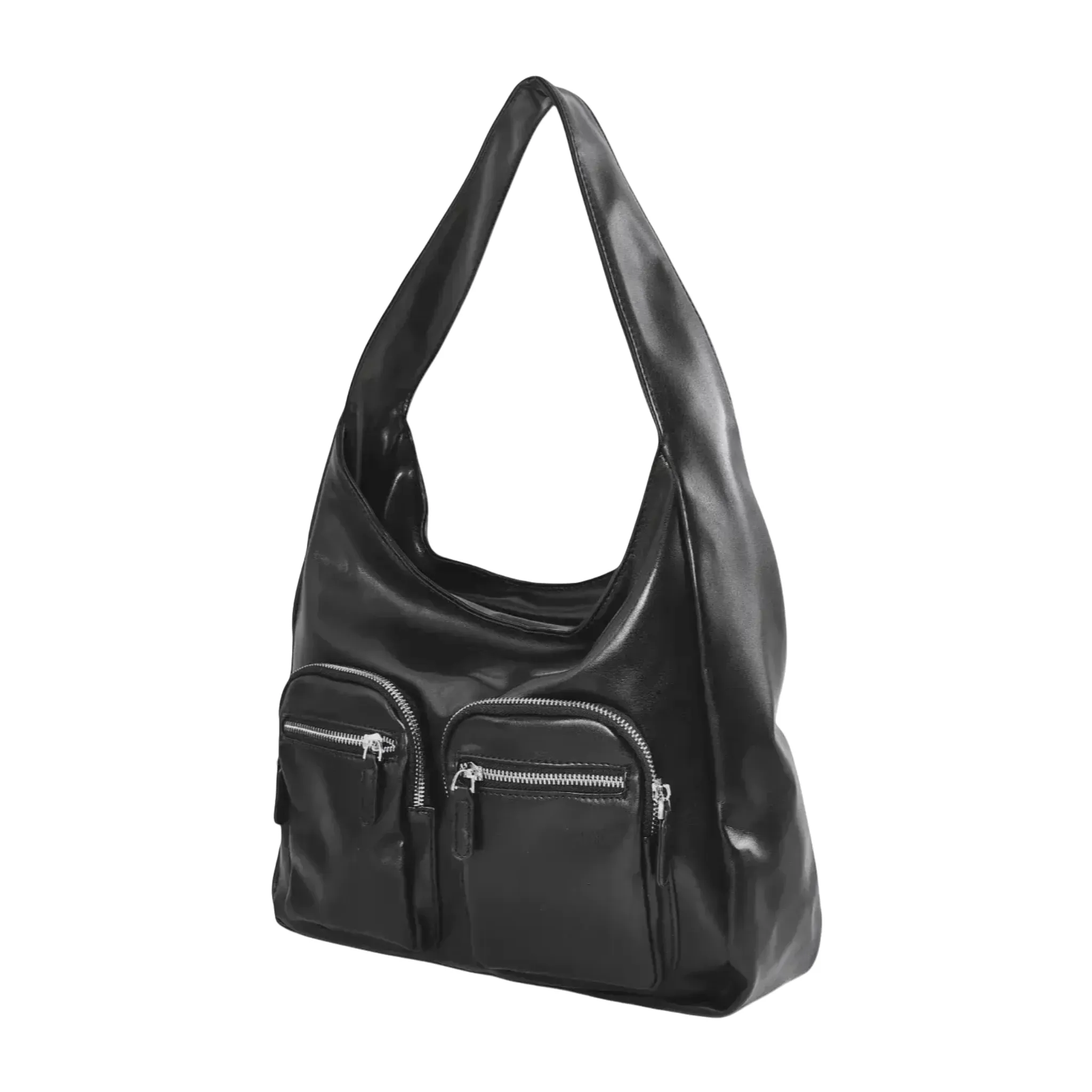 Multi Pocket Shoulder Bag | Wide Strap Carry