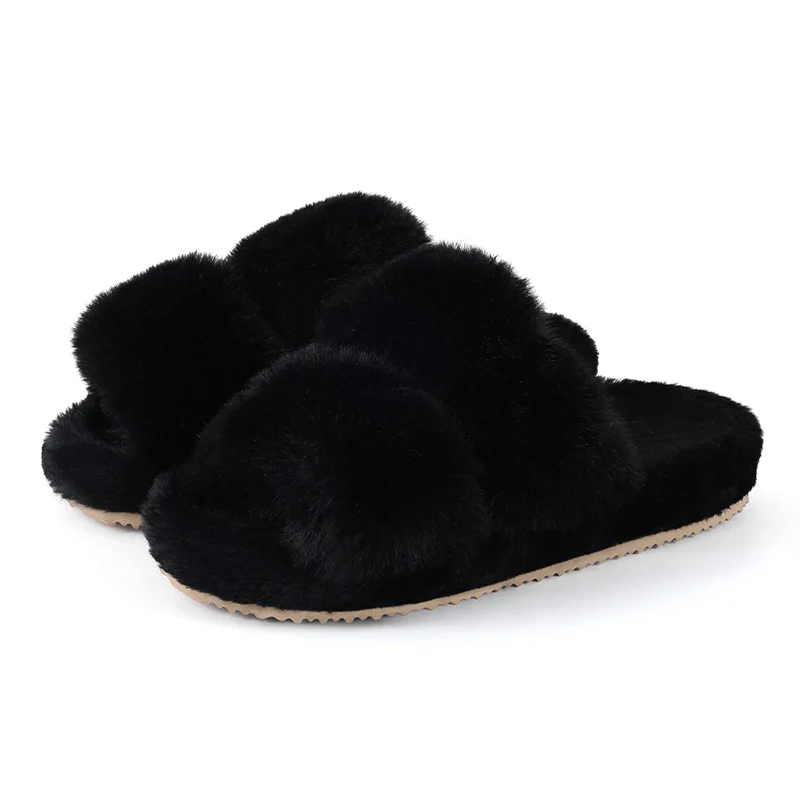 Open-Toe Indoor Slippers with Adjustable Strap for Women