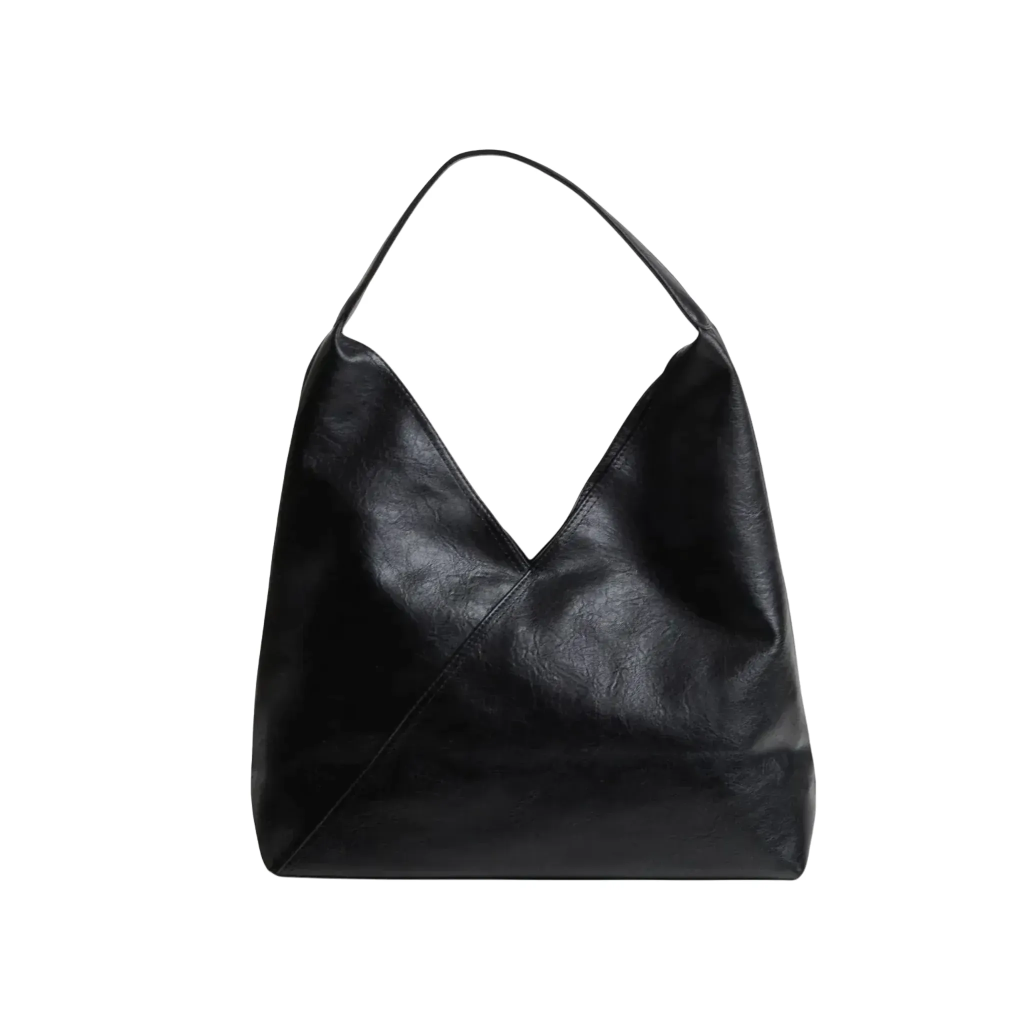 Slanted Hobo Bag | Sleek Tri Fold