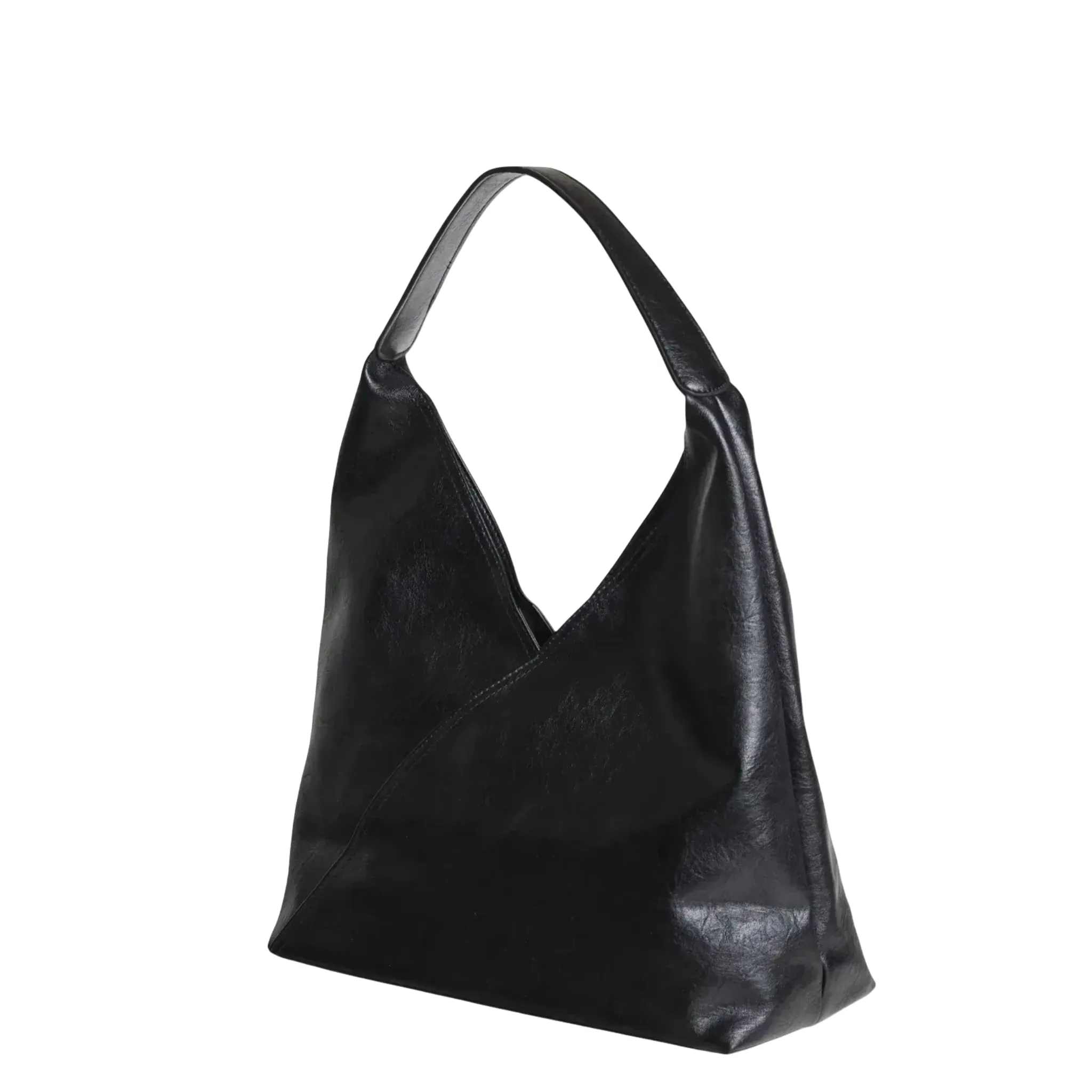 Slanted Hobo Bag | Sleek Tri Fold