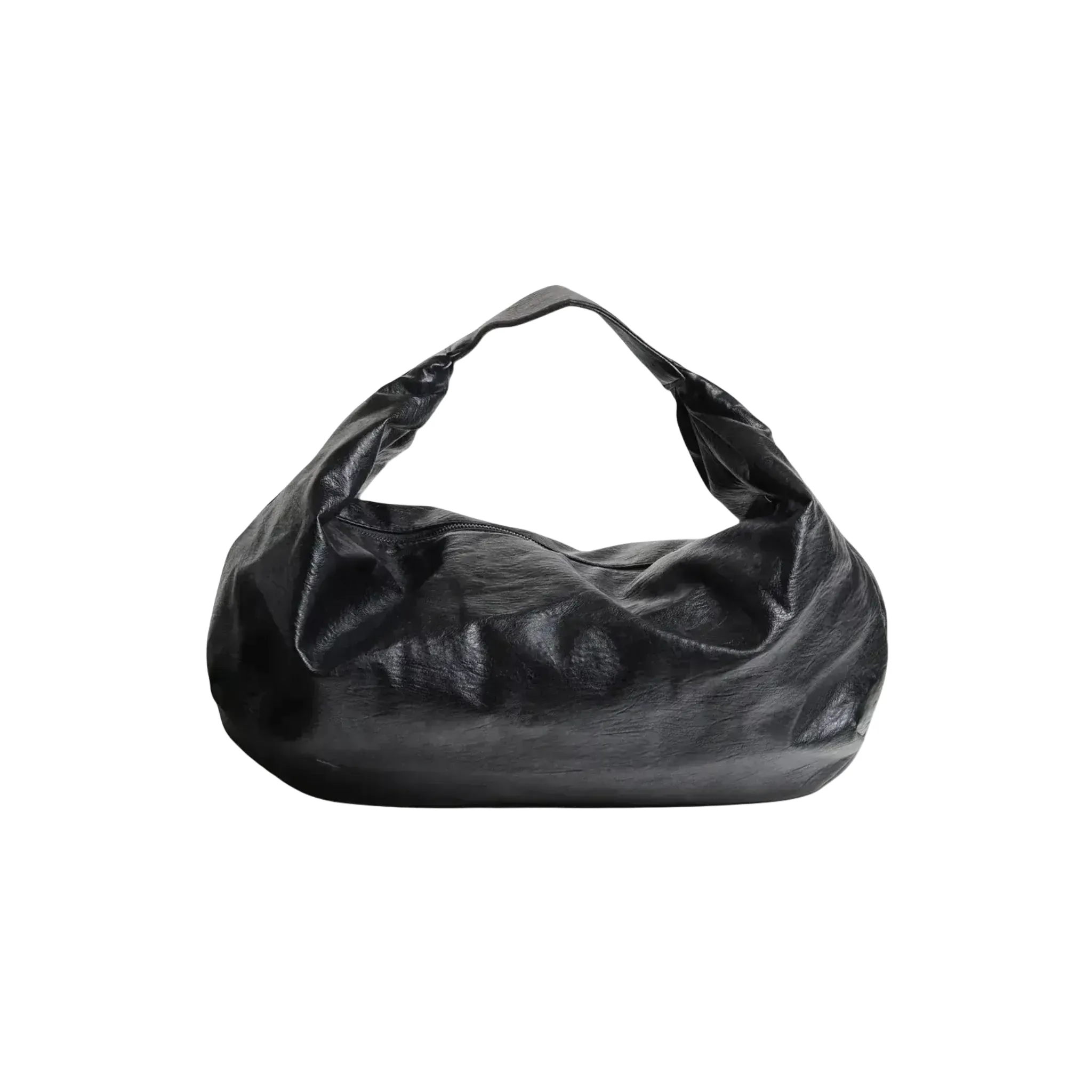Slouchy Shoulder Bag | Curved Zip Shape