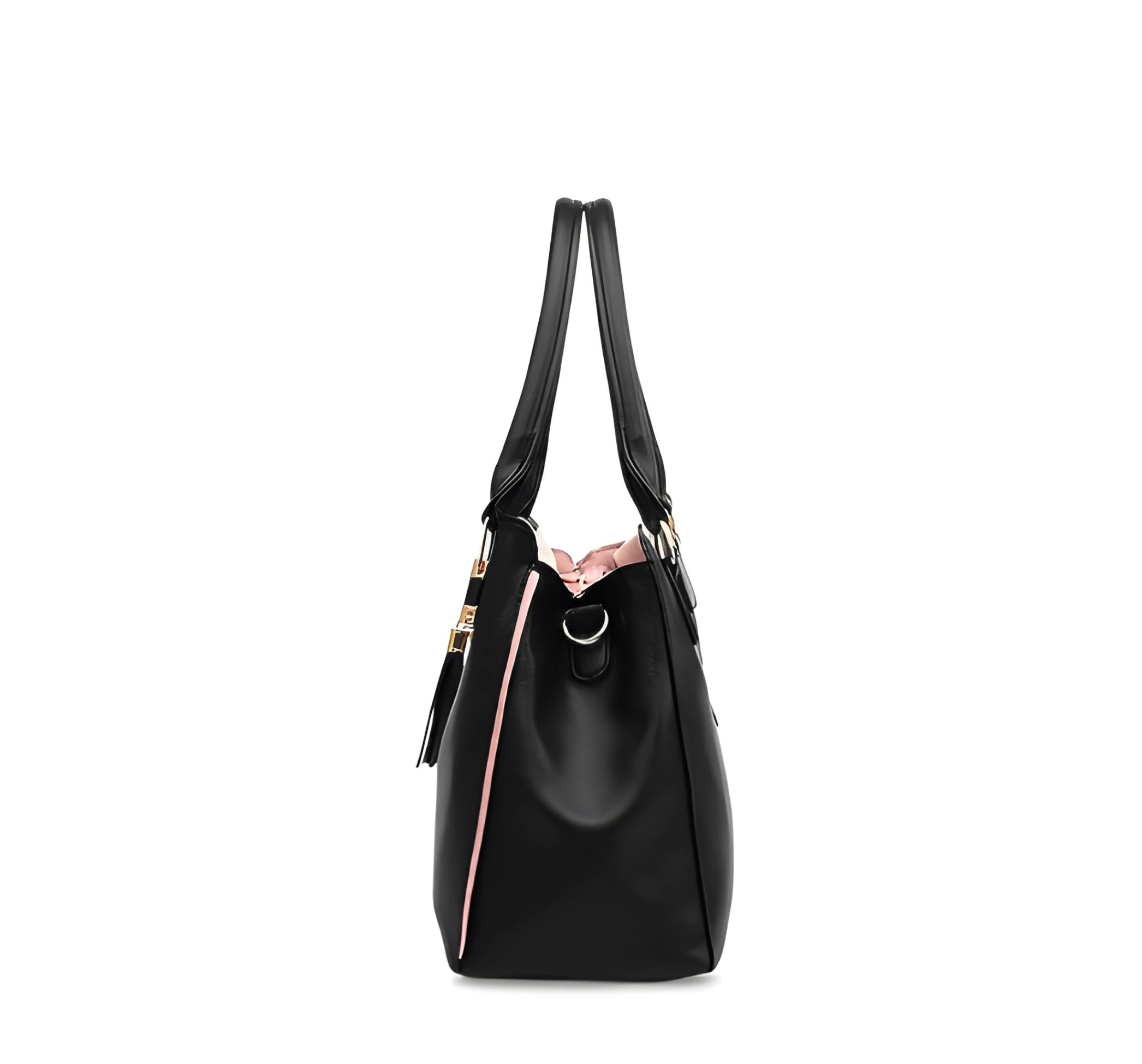 Two-Tone Shoulder Bag | Convertible Strap with Charm
