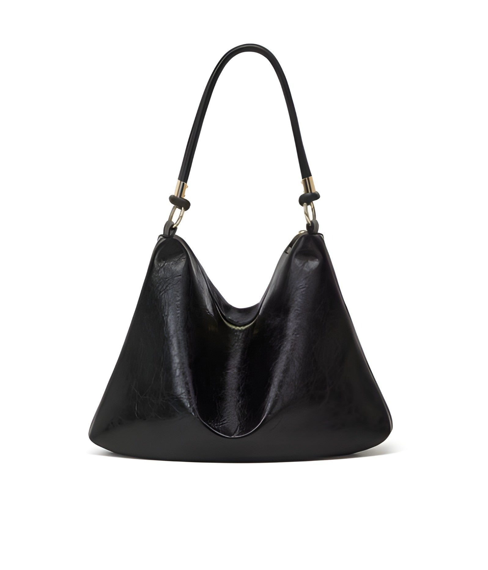 Vegan Leather Shoulder Bag | Spacious Design with Single Zipper