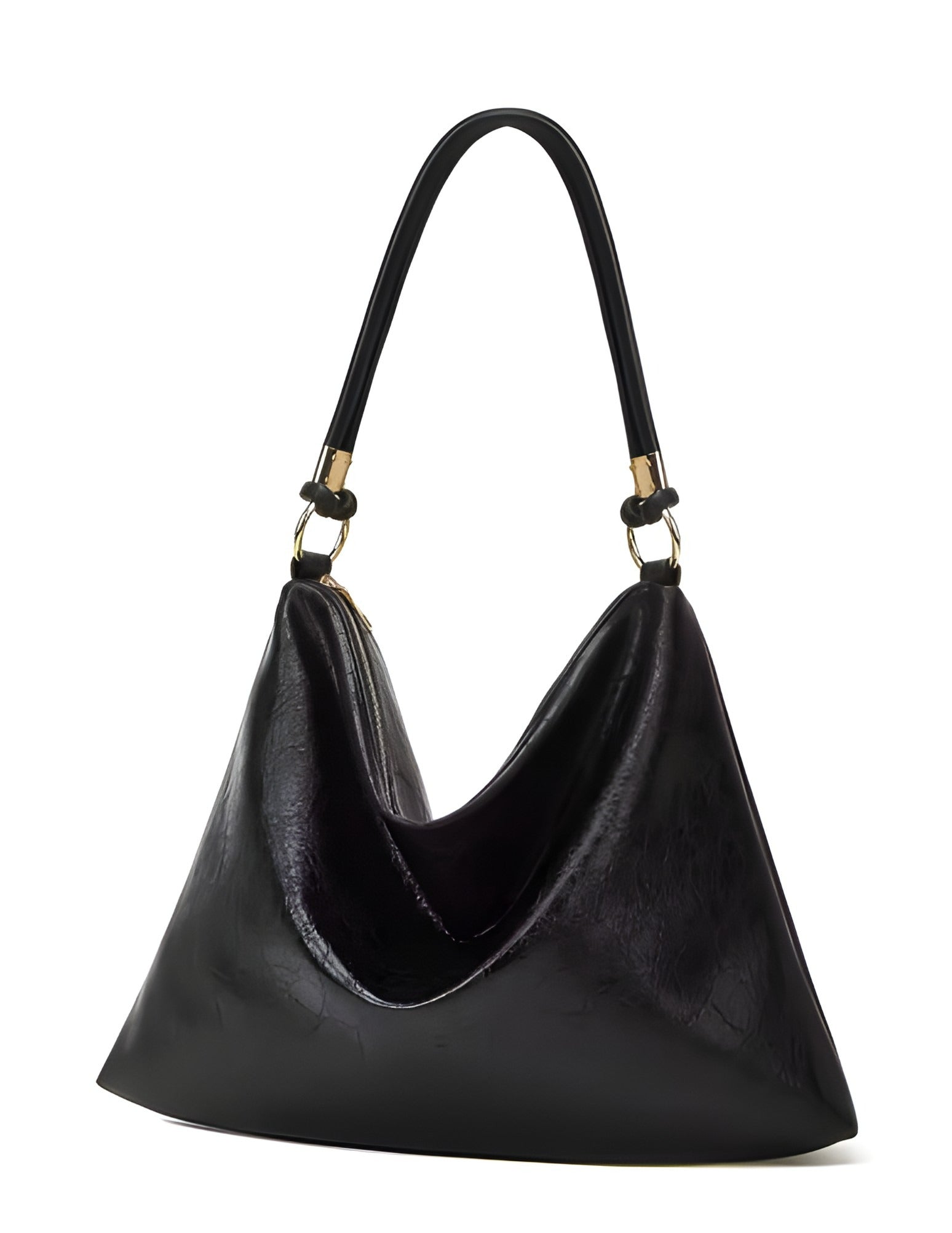 Vegan Leather Shoulder Bag | Spacious Design with Single Zipper