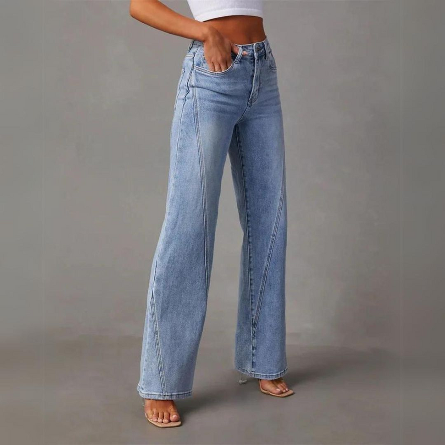 Wide-Leg High-Waisted Denim Jeans for Women