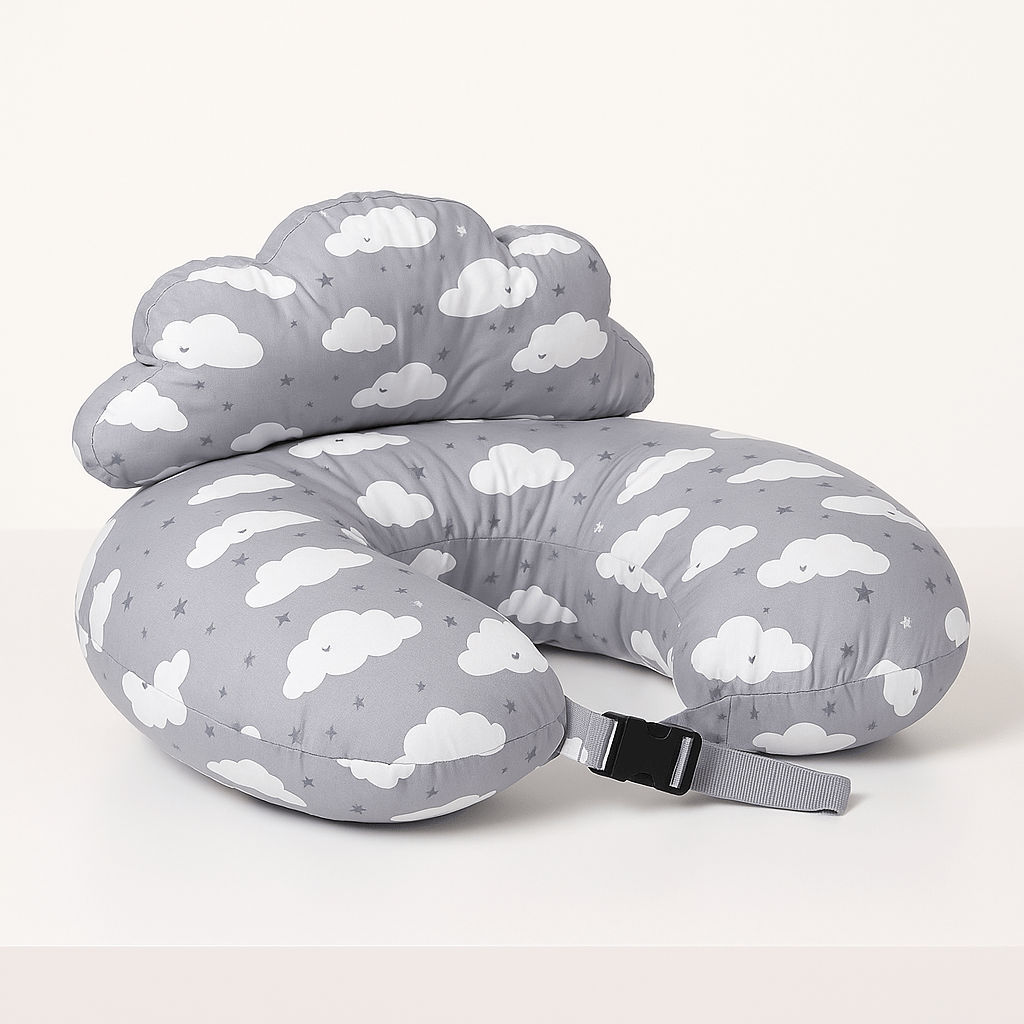 Adjustable Nursing Pillow with C - Shaped Design With Waist Strap - Babies Mall