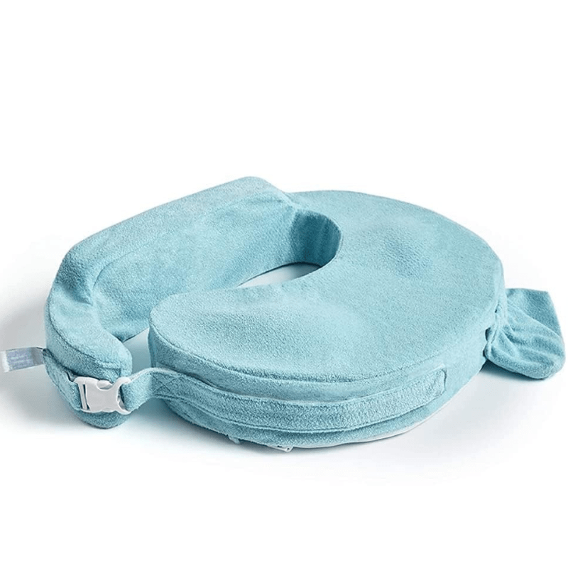 Firm Foam Nursing Pillow with Wraparound Strap, Pocket, Washable Cover - Babies Mall