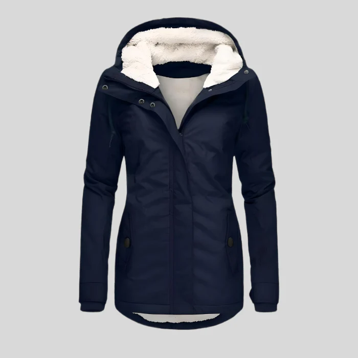 Women’s Rain Jacket with Hood and Extended Back Hem
