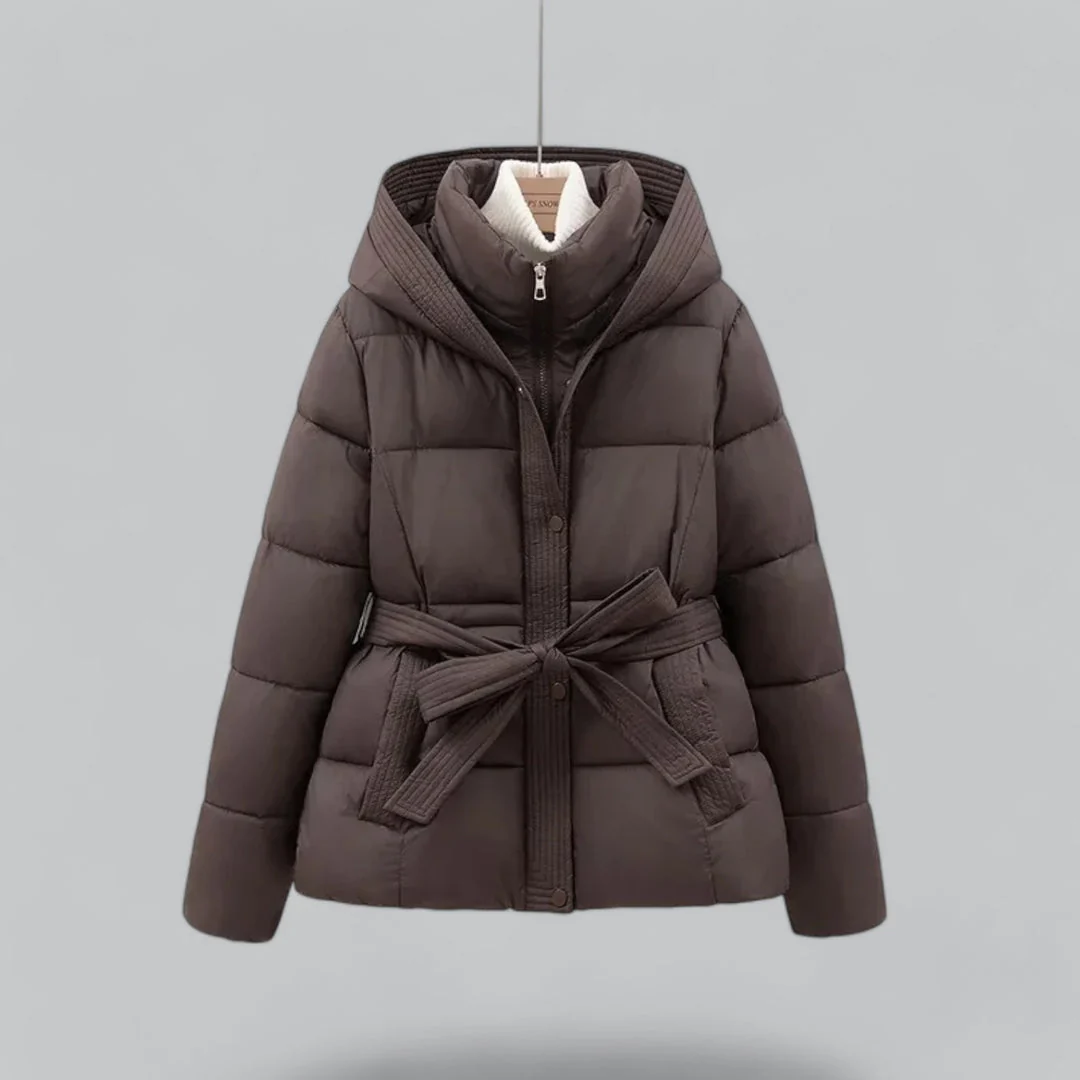 Winter Parka Belted Coat for Women