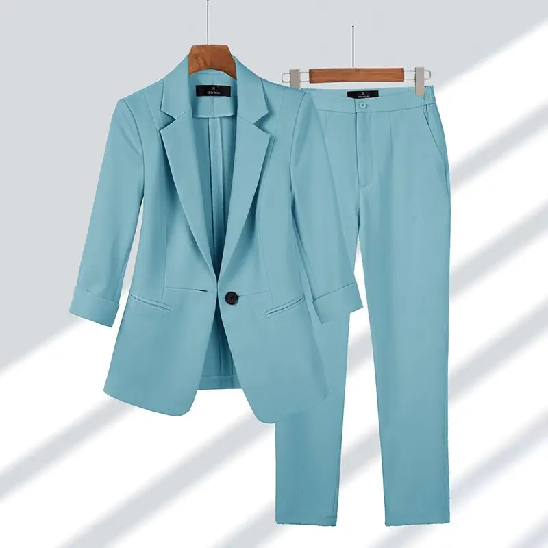 Structured Blazer and Trousers Suit for Women
