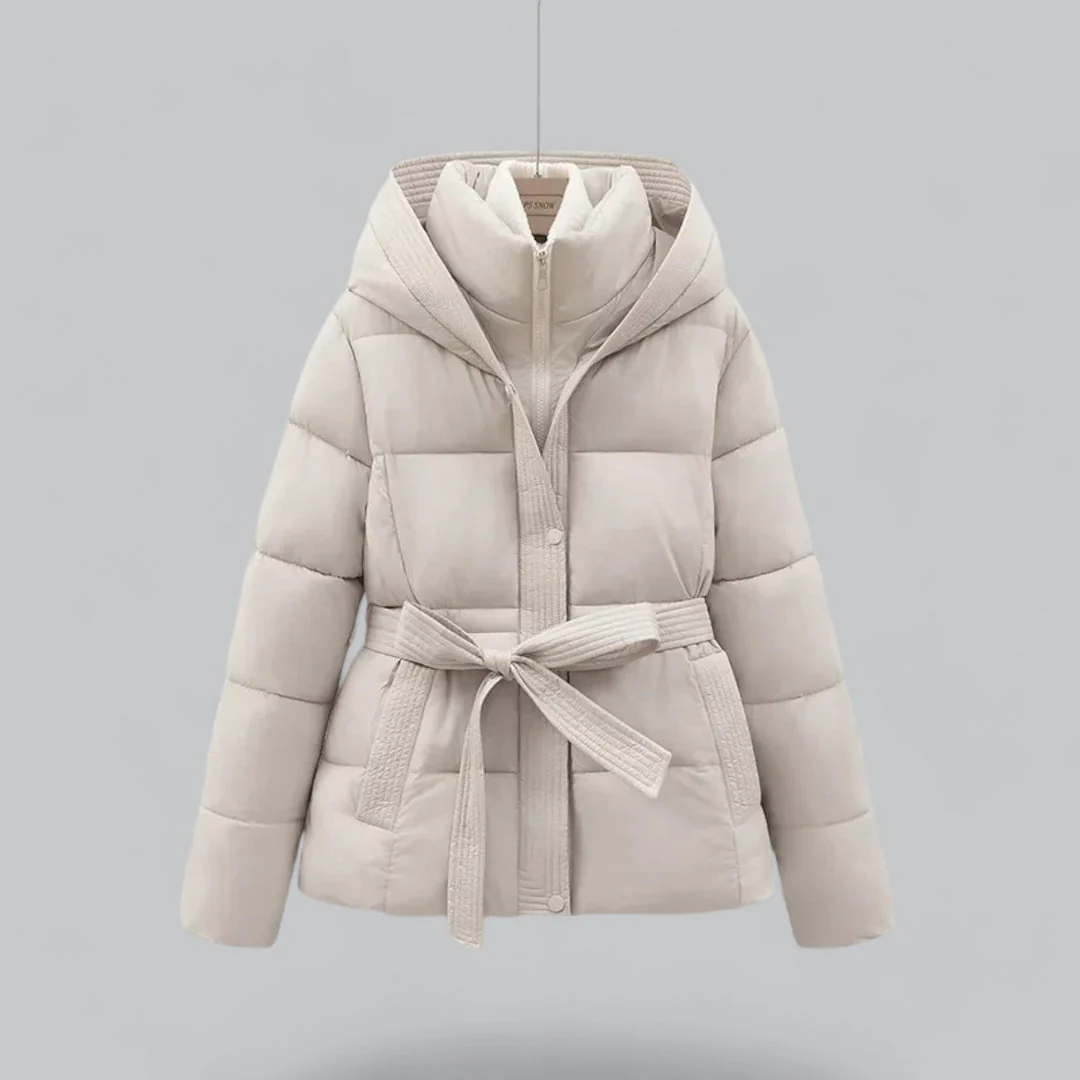 Winter Parka Belted Coat for Women
