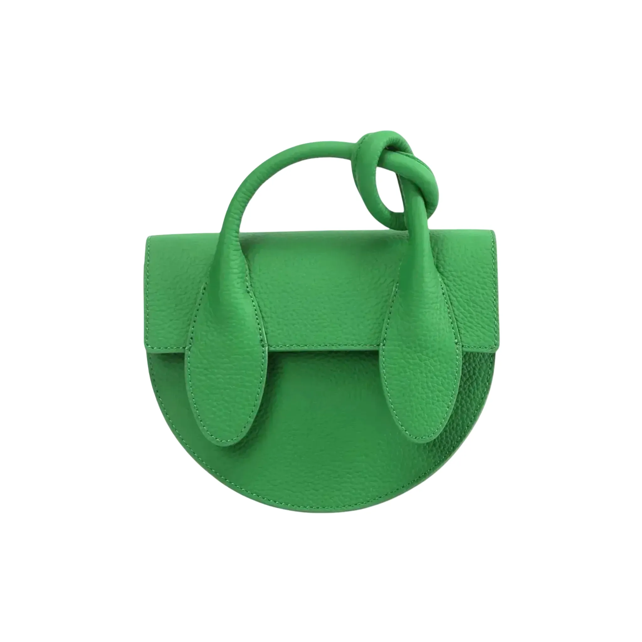 Half-Moon Crossbody Bag | Knotted Handle Flap