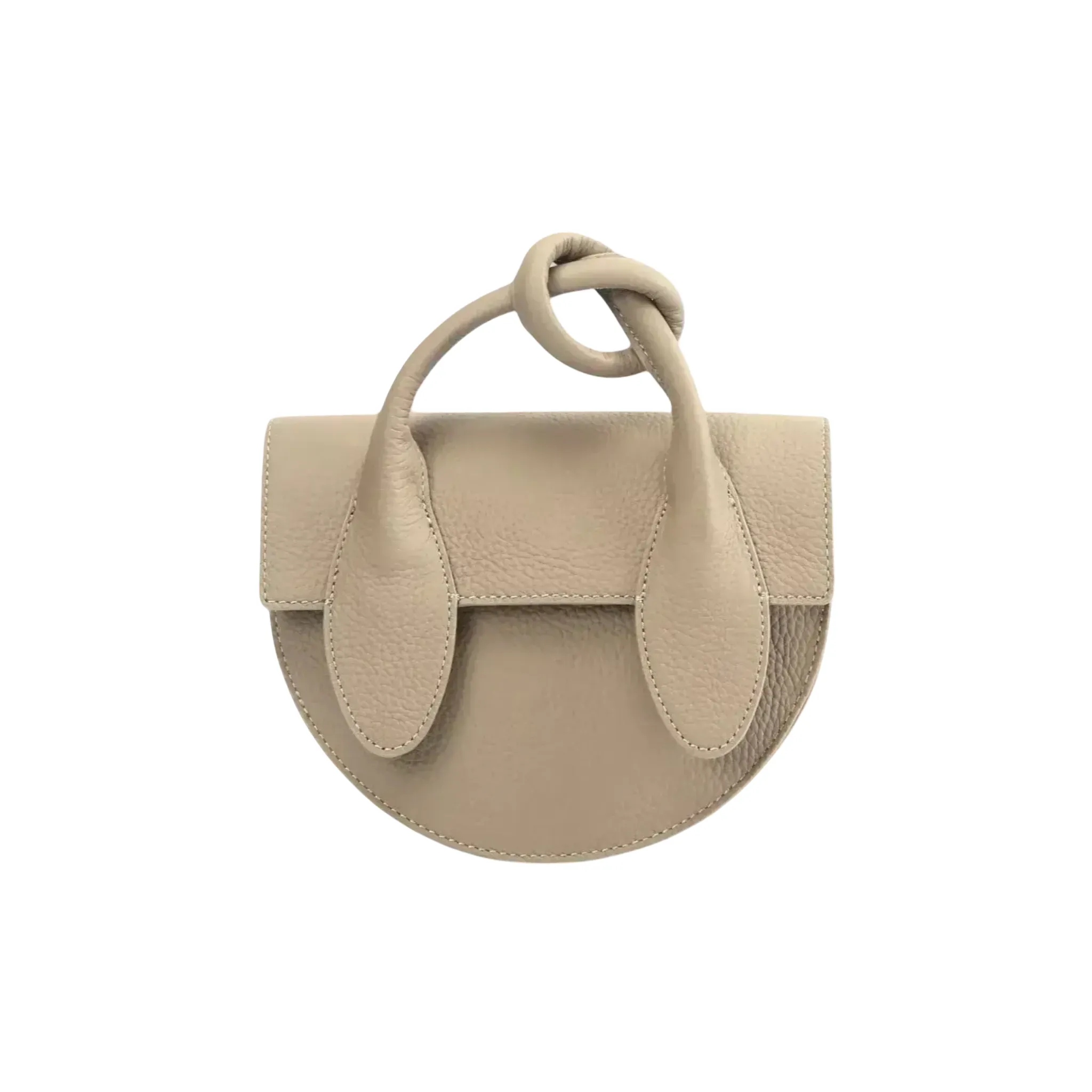 Half-Moon Crossbody Bag | Knotted Handle Flap