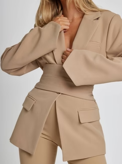 Women’s Elegant Belted Blazer