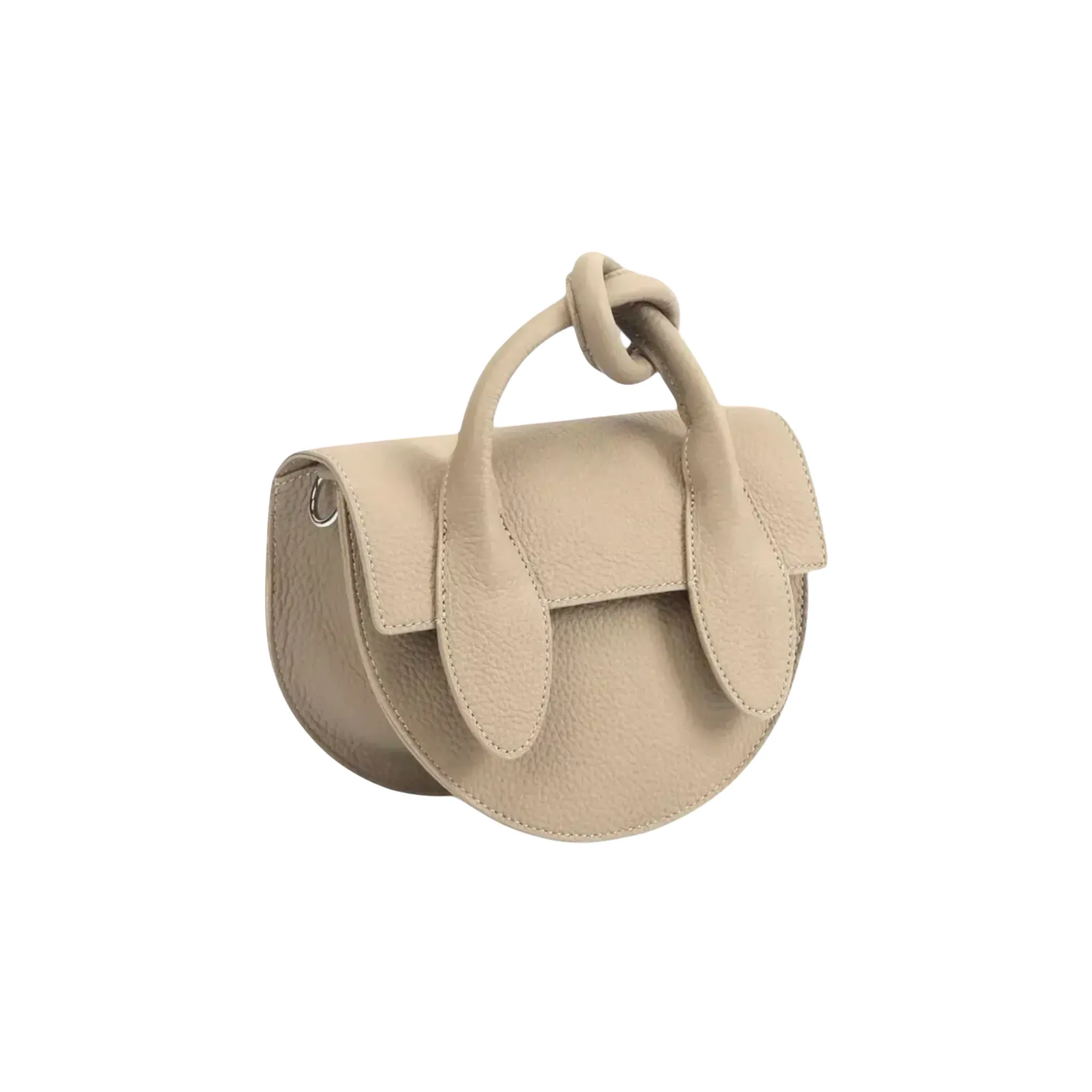 Half-Moon Crossbody Bag | Knotted Handle Flap