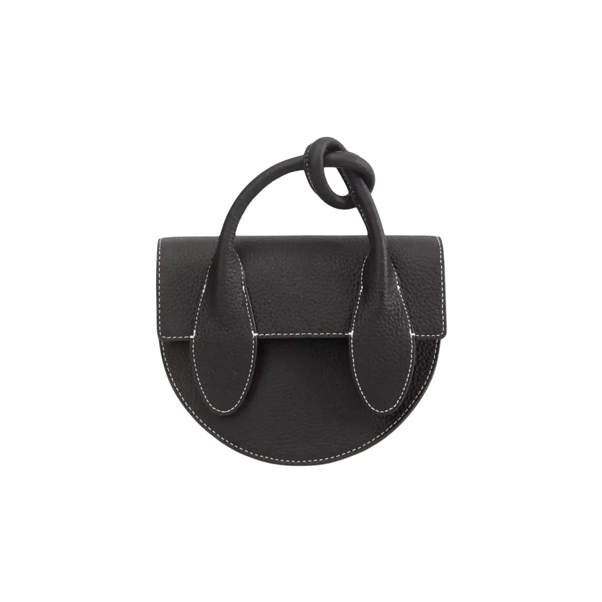 Half-Moon Crossbody Bag | Knotted Handle Flap