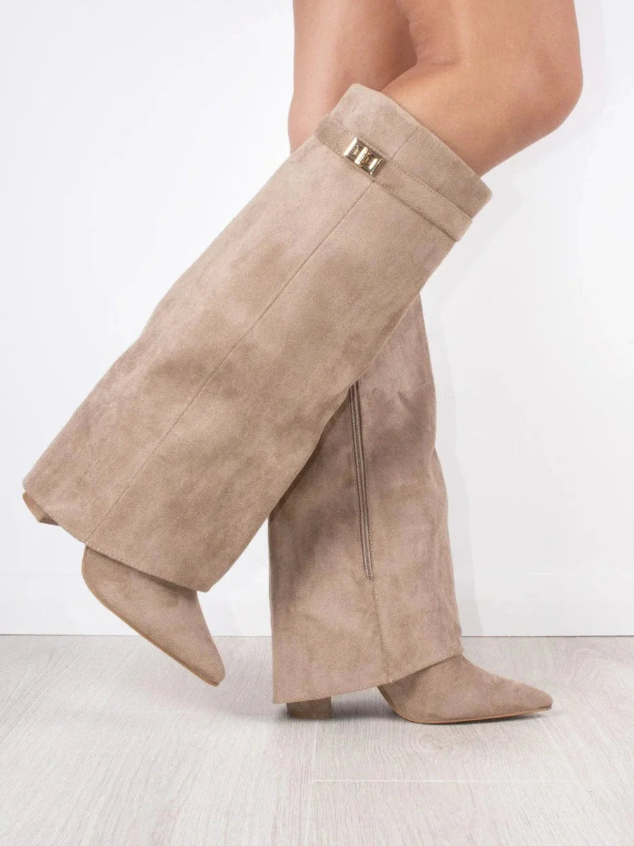 Women's Fold-Over Knee-High Boots
