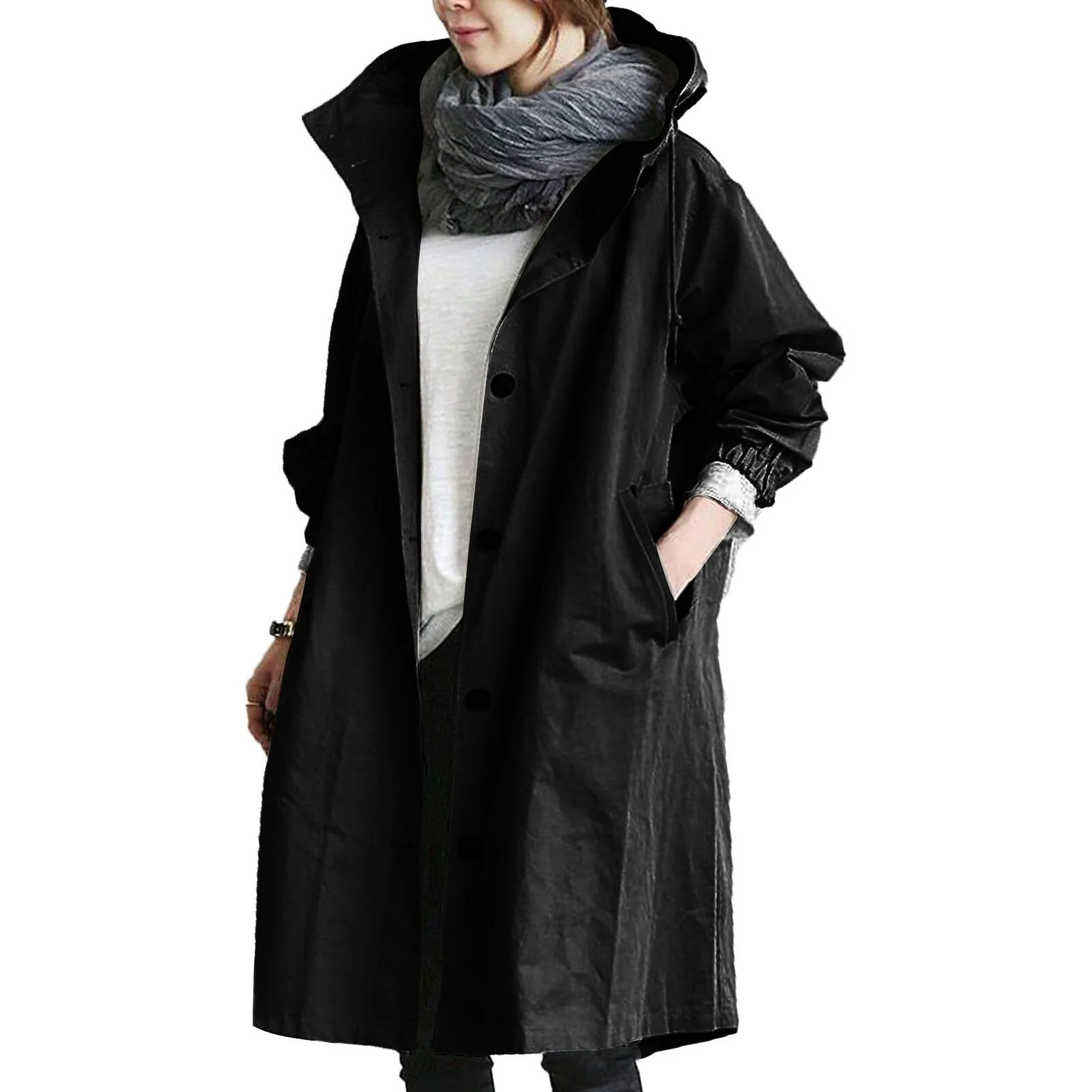 Women’s Waterproof Long Jacket – Oversized Fit