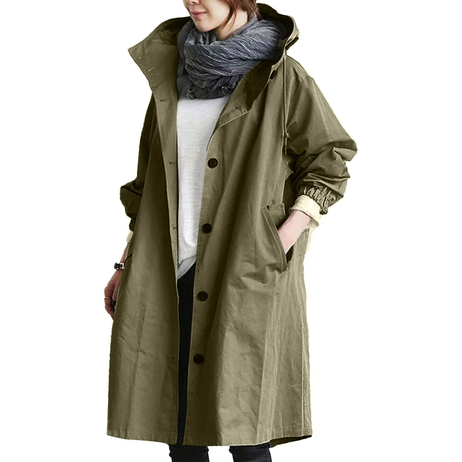 Women’s Waterproof Long Jacket – Oversized Fit