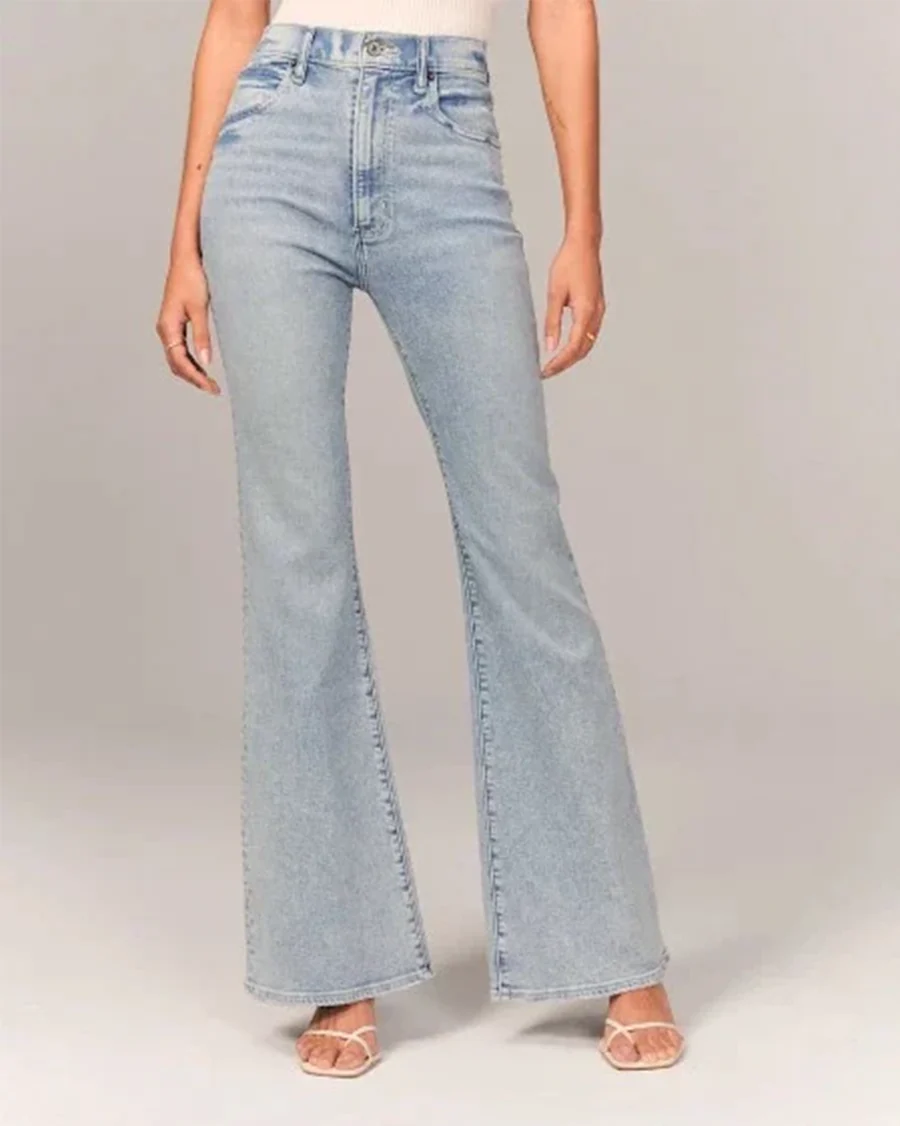 High-Waisted Bell Bottom Flared Jeans for Women