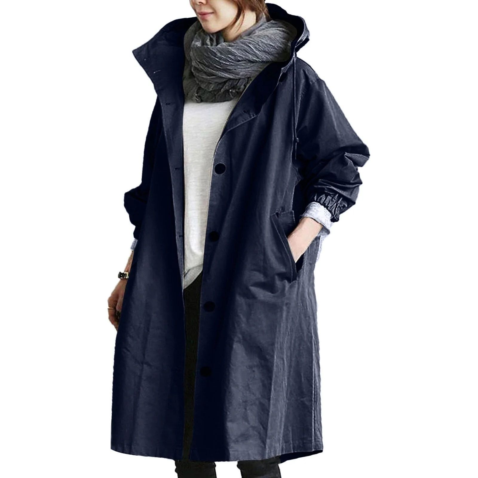 Women’s Waterproof Long Jacket – Oversized Fit