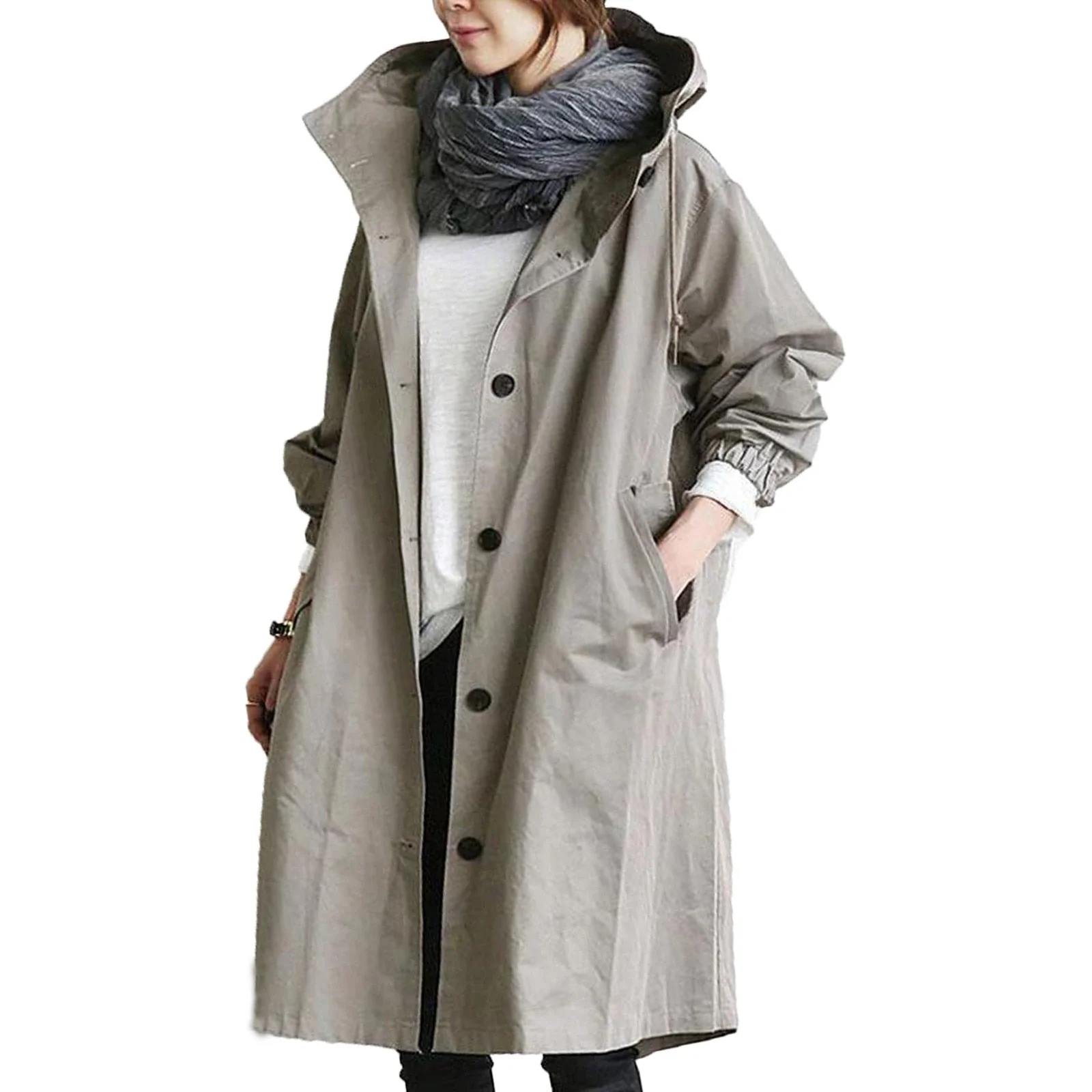 Women’s Waterproof Long Jacket – Oversized Fit