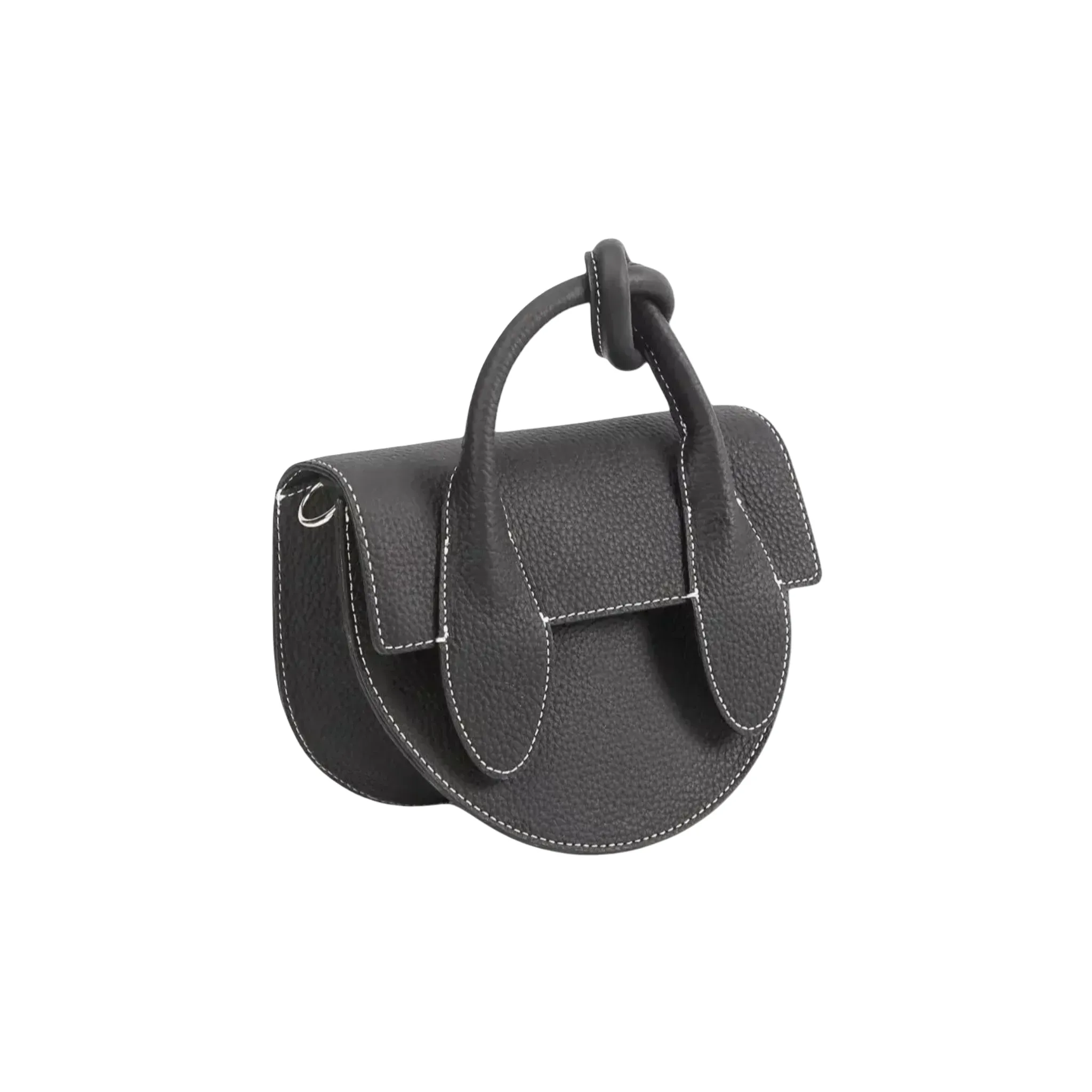 Half-Moon Crossbody Bag | Knotted Handle Flap
