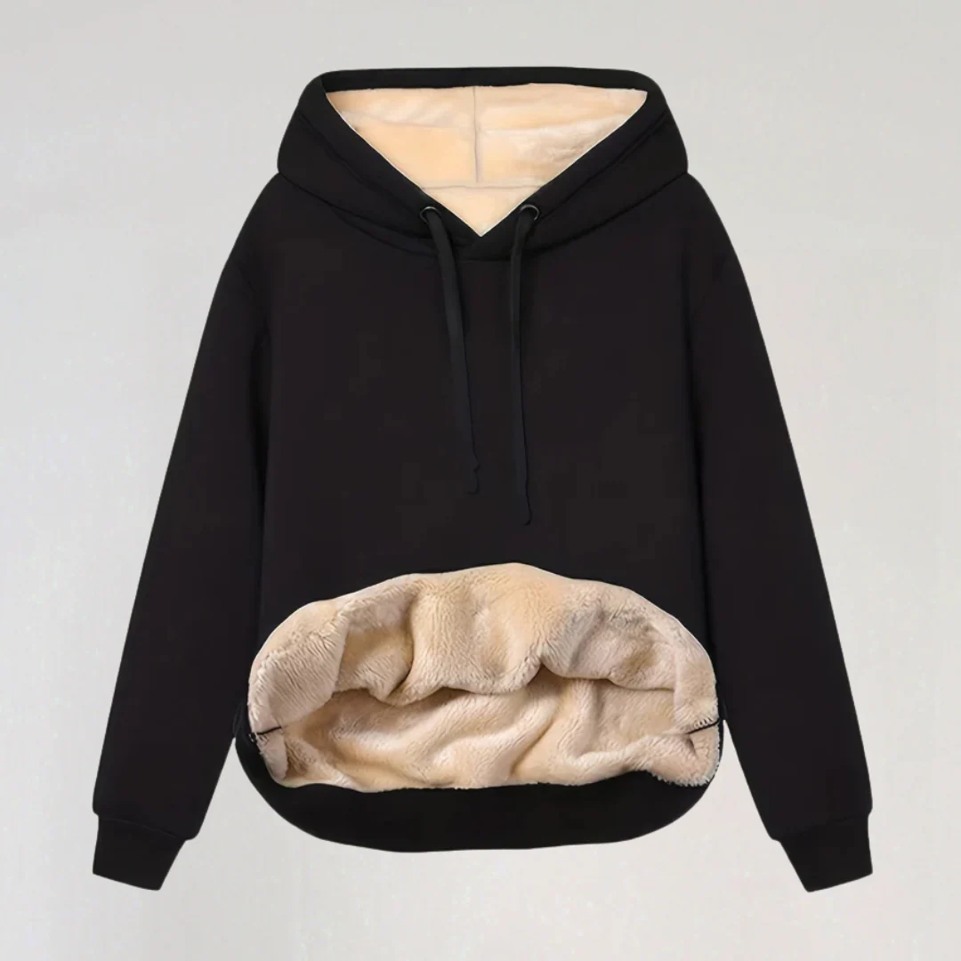 Lined Hoodie with Kangaroo Pocket for Women